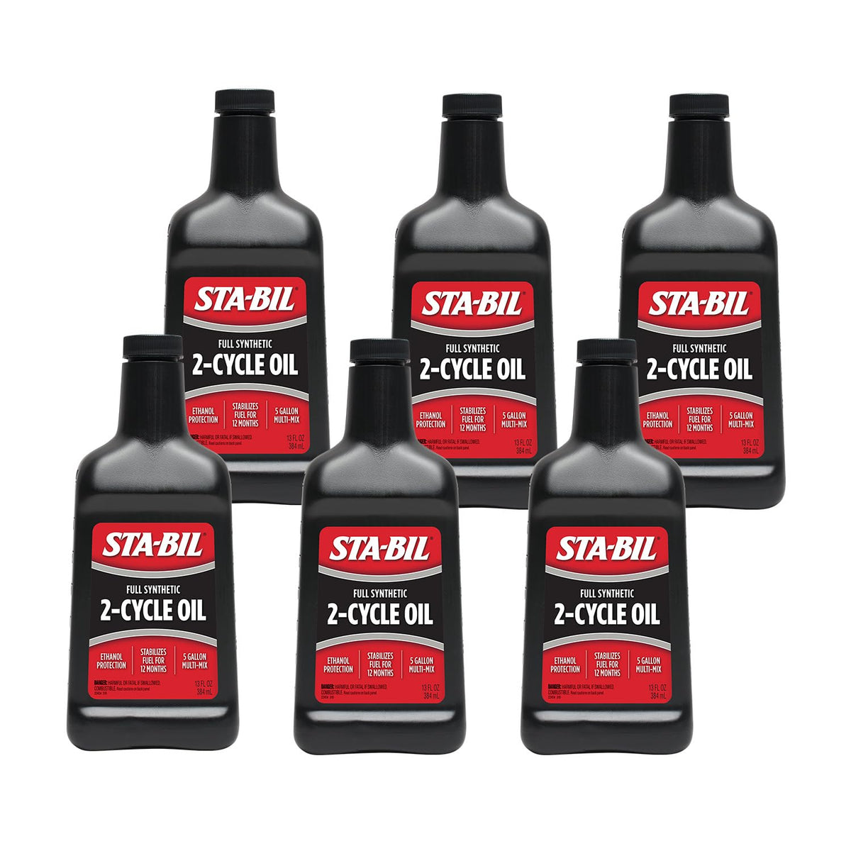STA-BIL bottle front label showing product name and pour size for clarity