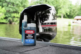 STA-BIL 360 in use near a watercraft demonstrating seasonal protection