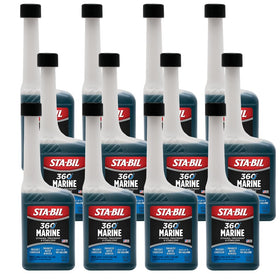 STA-BIL front packaging showing 10 oz bottle and 12-pack benefit