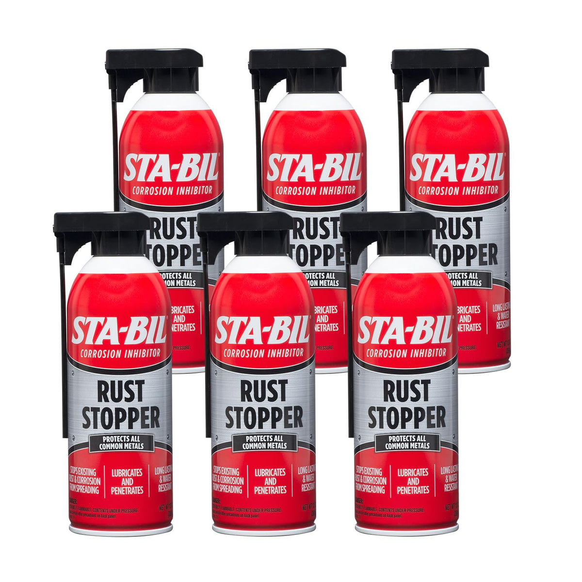 STA-BIL Rust Stopper front can showing label and spray nozzle for easy identification and use