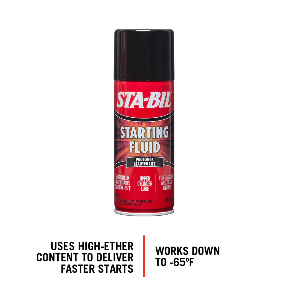 STA-BIL nozzle close-up highlighting precise spray control benefit