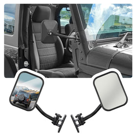 Stacool front view of both mirrors showing shape and mounting, improves visibility