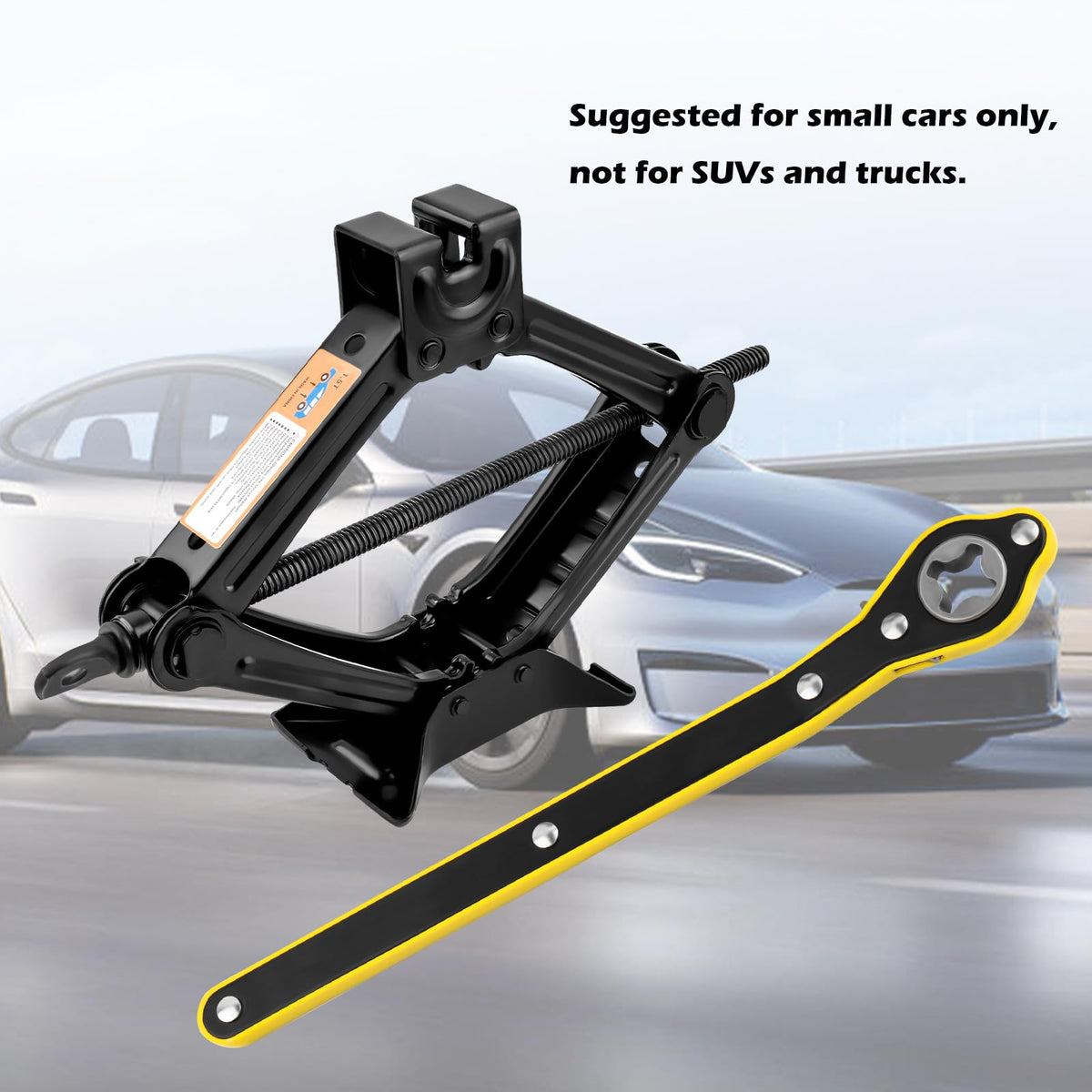 Stacool jack stored in car trunk demonstrating convenient compact storage