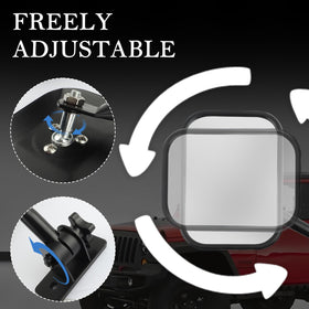 Stacool mirrors in off-road Jeep lifestyle scene, increases driver awareness