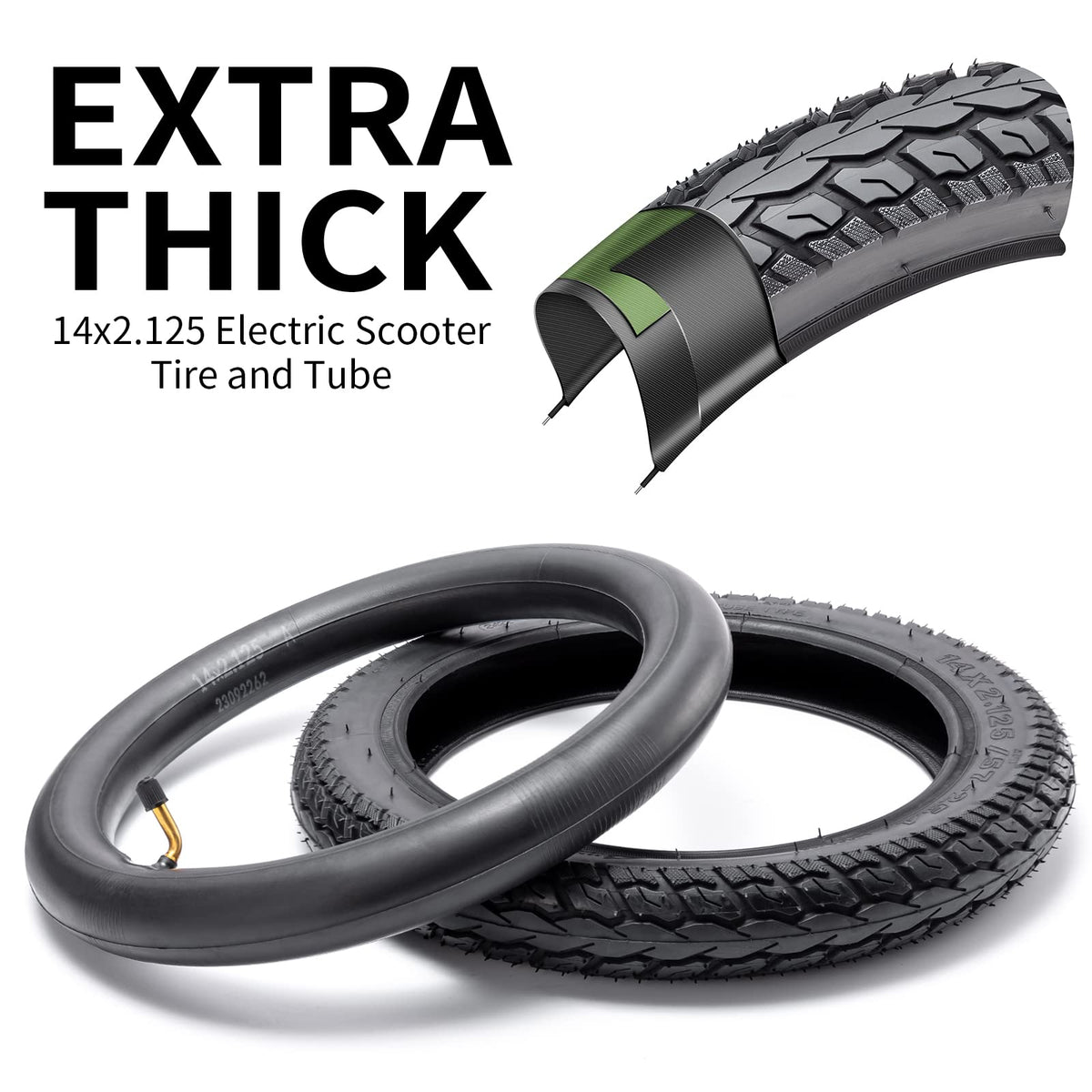 StaiBC tire sidewall showing 14x2.125 size marking for correct fit