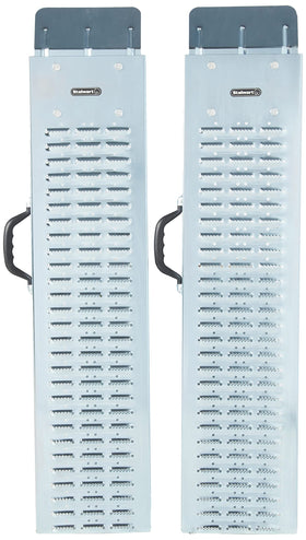 Stalwart ramp skid-resistant steel tread closeup for improved grip