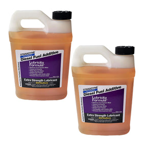 Stanadyne front label on 64oz jug showing product identity and benefits