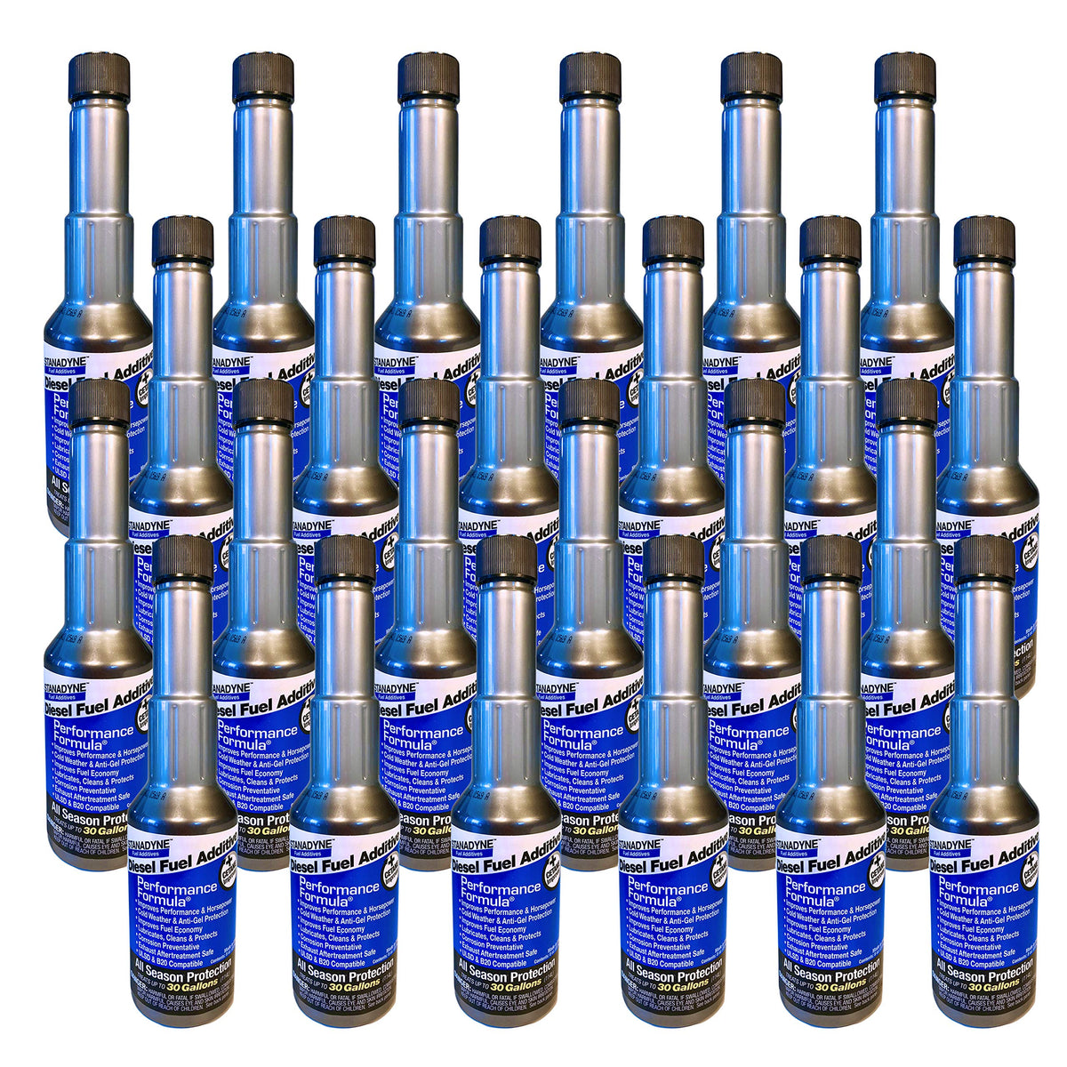 Stanadyne bottle front packaging showing product and benefits