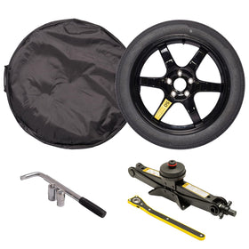 StanceMagic front view of spare wheel and tire kit showing compact fit and readiness