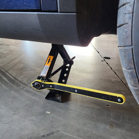 StanceMagic installation tools arranged to demonstrate quick, organized wheel change