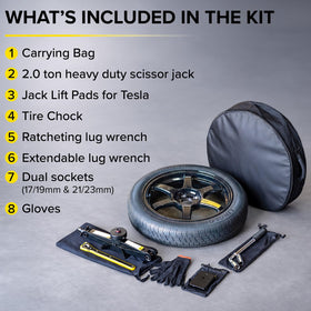 StanceMagic tire tread and sidewall profile showing compact spare traction benefits