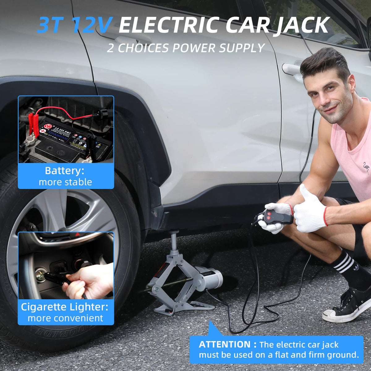 STANDTALL LED lights illuminating wheel well for safer nighttime repairs benefit