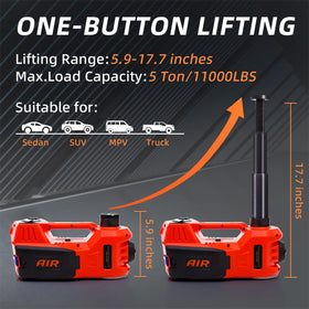 STANDTALL jack lifting a car side profile demonstrating fast, stable lift