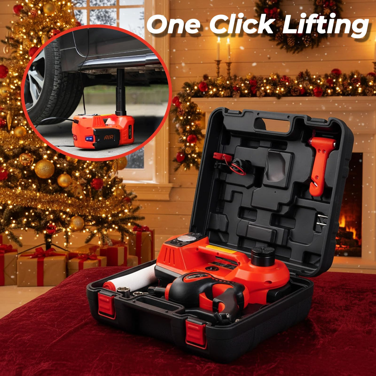 STANDTALL kit inside a car trunk showing compact storage convenience