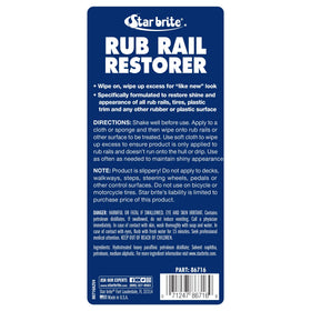 STAR BRITE close-up of restored rub rail texture illustrating refreshed finish and detail