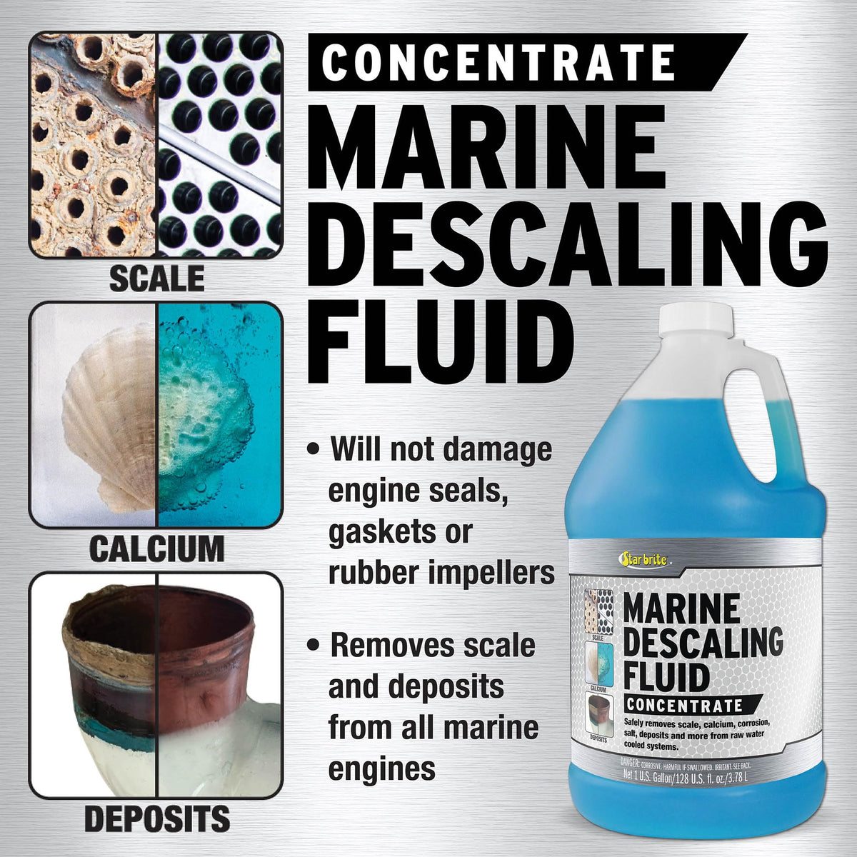 Close-up of STAR BRITE fluid in solution showing clarity and readiness for recirculation