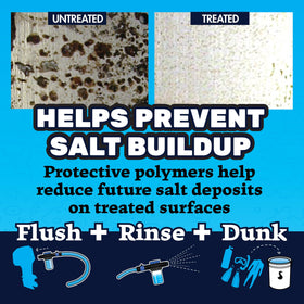 STAR BRITE engine flush in use on outboard, protects cooling system