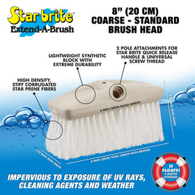STAR BRITE scrubbing a non-skid boat deck demonstrating aggressive dirt removal benefit