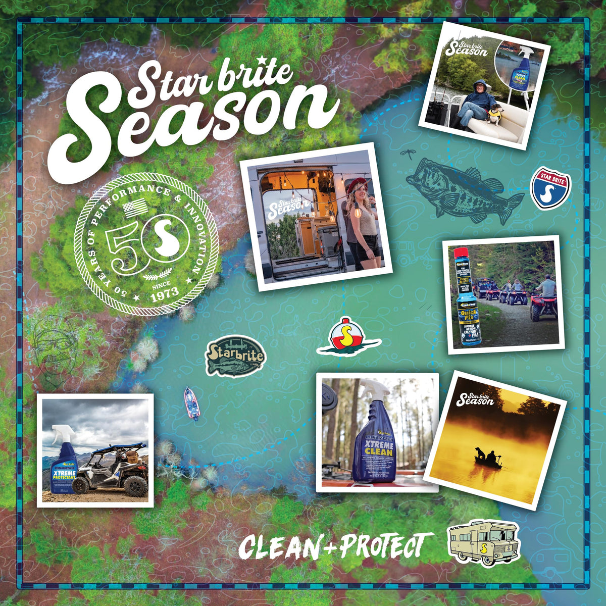 STAR BRITE used on an RV in a campsite setting for road-trip readiness