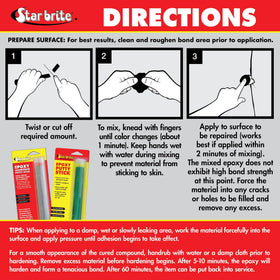 STAR BRITE putty stick in a repair kit aboard a boat showing portability advantage