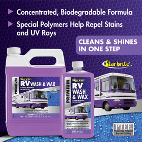 STAR BRITE concentrate being poured from bottle into bucket - economical use