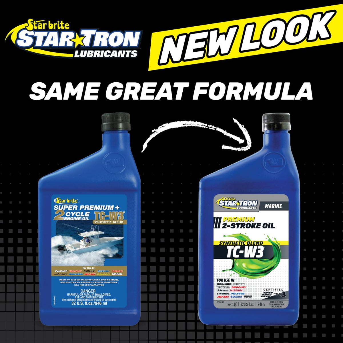 STAR BRITE bottle next to common objects showing size and convenient handling
