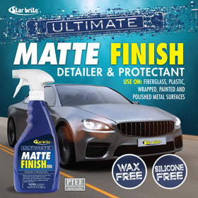 Close-up of matte surface texture with STAR BRITE highlighting enhanced appearance