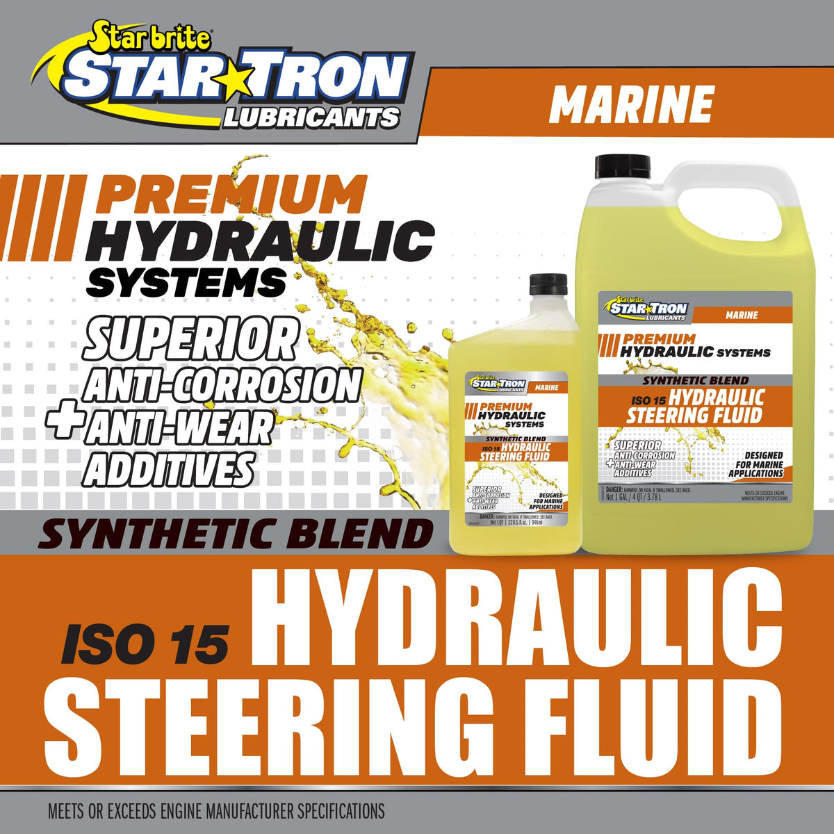 STAR BRITE oil texture drop highlighting non-foaming smoothness benefit
