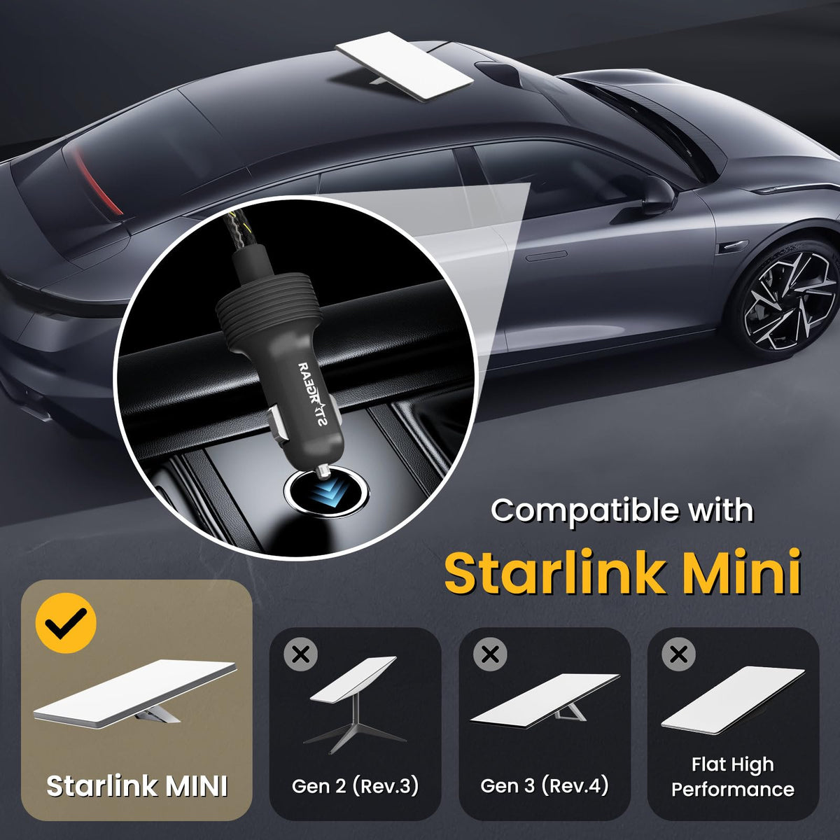 STARGEAR in an RV powering Starlink Mini for mobile internet while camping