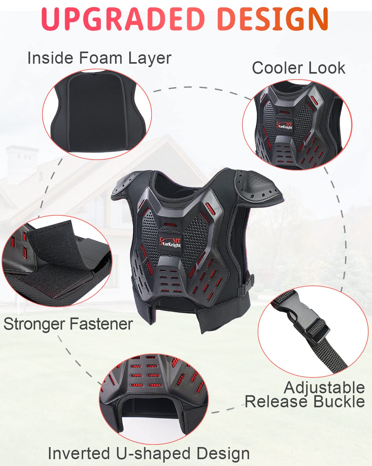 StarknightMT back panel with ventilation for spine protection and airflow