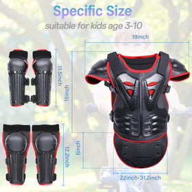 StarknightMT child riding a dirt bike wearing armor illustrating real-world use
