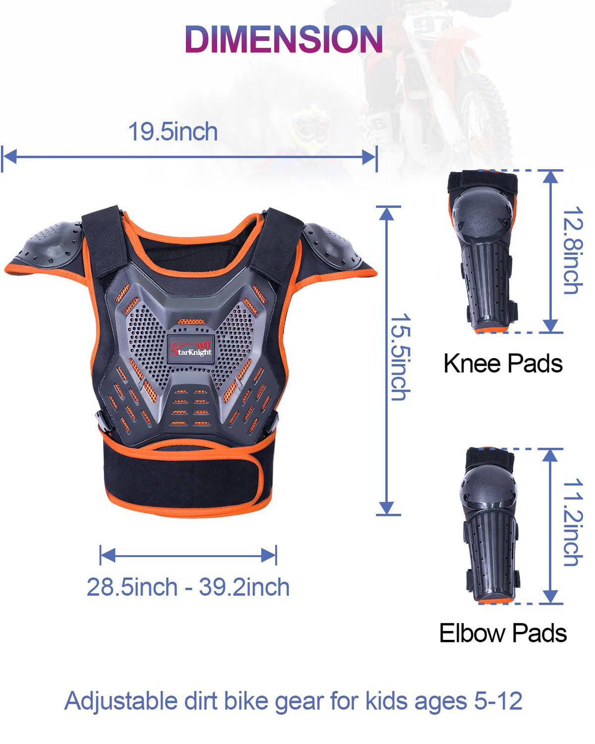starknightmt child wearing protector on dirt bike illustrating real-world use