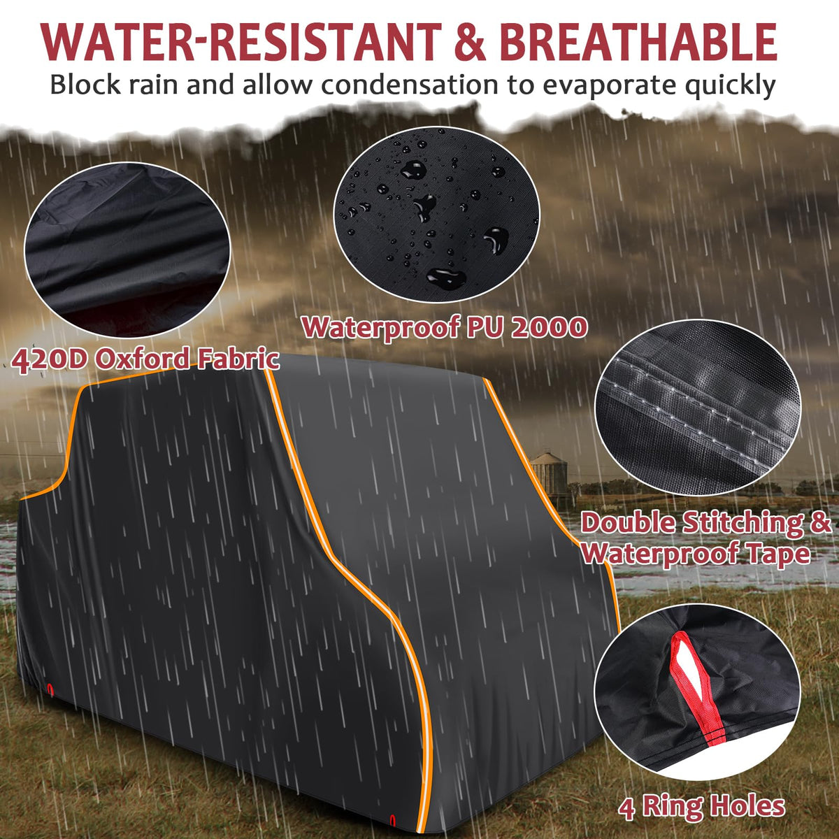 StarknightMT 420D Oxford fabric close-up showing durable waterproof texture