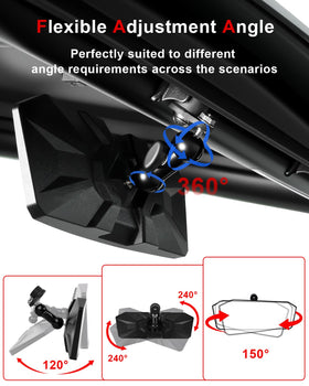 StarknightMT close-up of low-distortion mirror surface highlighting clearer visibility benefit