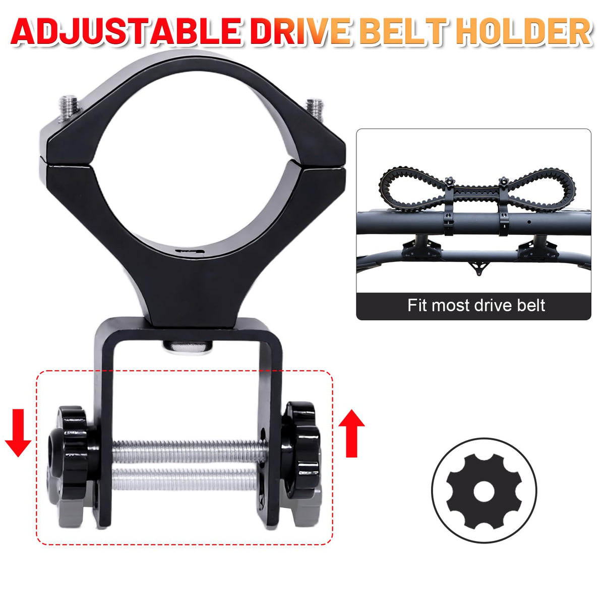 StarknightMT detail of bracket clamp contact area reduces belt wear