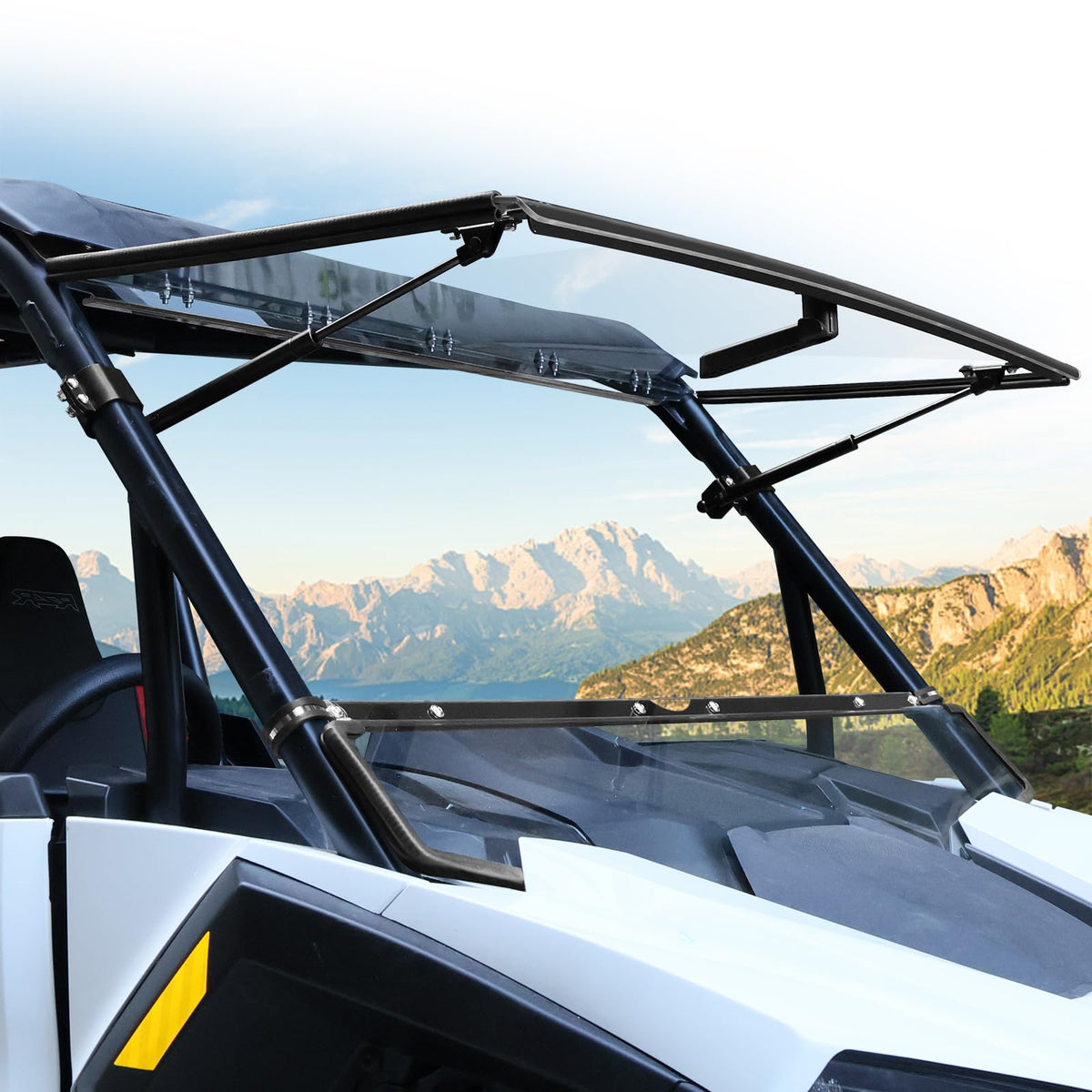 StarknightMT front windshield installed showing full protection and clear view