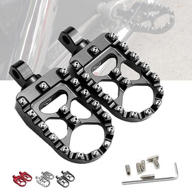 StarknightMT front view showing footpeg styling and durable finish for improved control