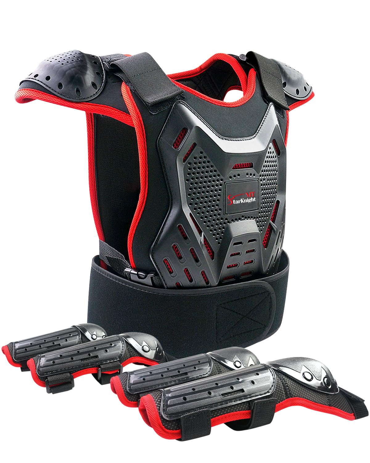 StarknightMT front chest protector showing full PE coverage and safety