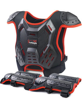 StarknightMT front view chest protector showing full torso coverage and security