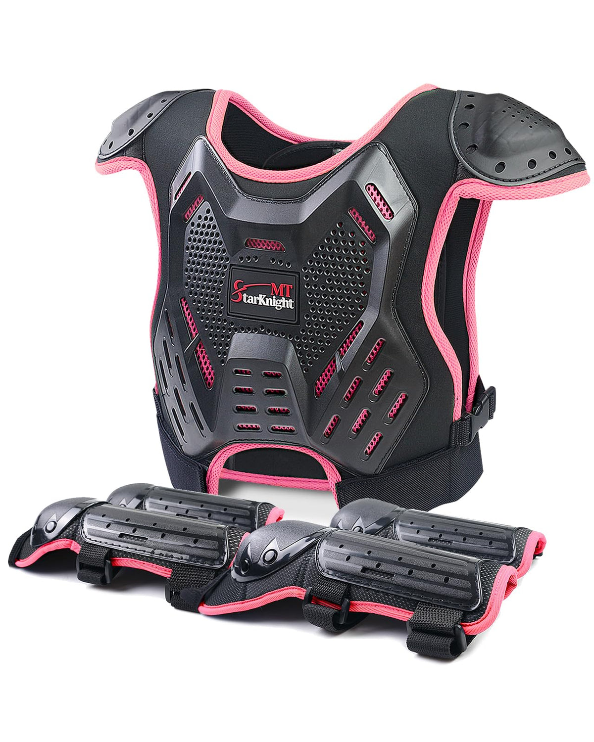 StarknightMT front chest protector view showing full coverage and fit benefits