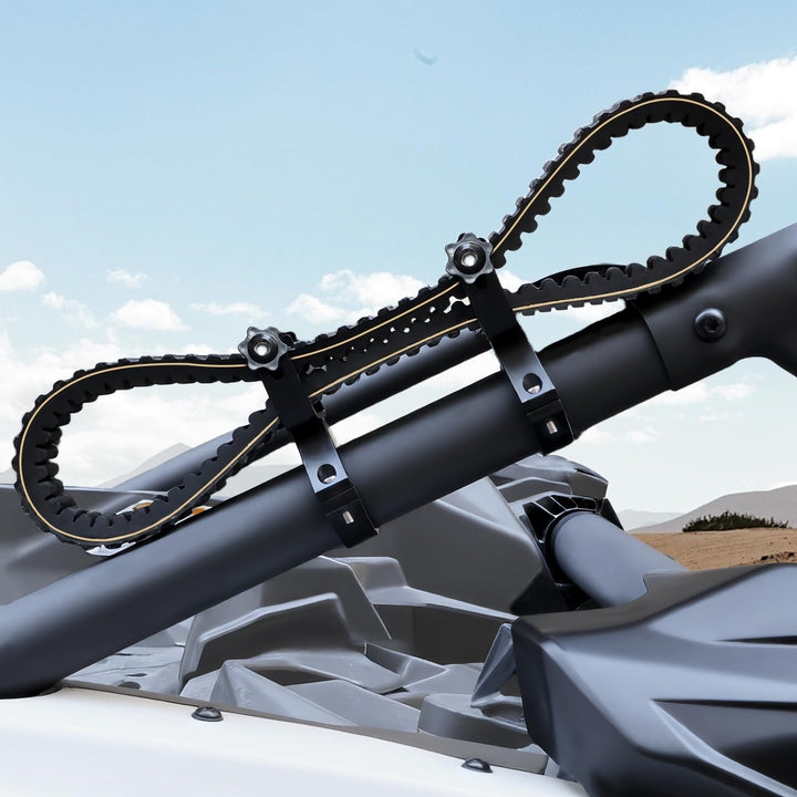 StarknightMT front view mounted on roll bar shows secure belt storage