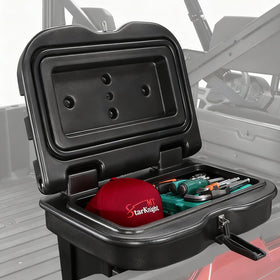 StarknightMT front view mounted on UTV bed showing secure cargo storage benefit