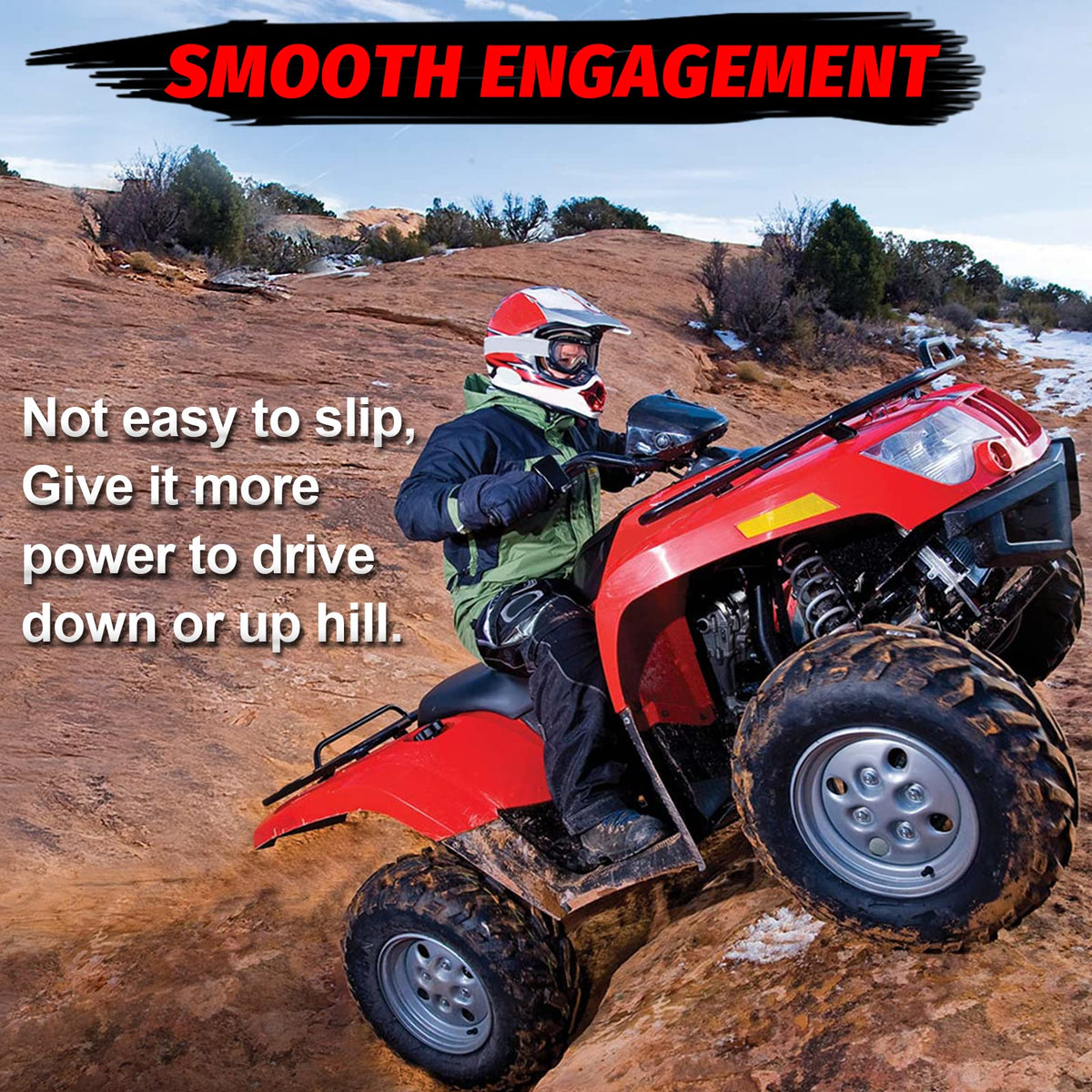 StarknightMT belt installed in Polaris CVT demonstrating reliable power transfer