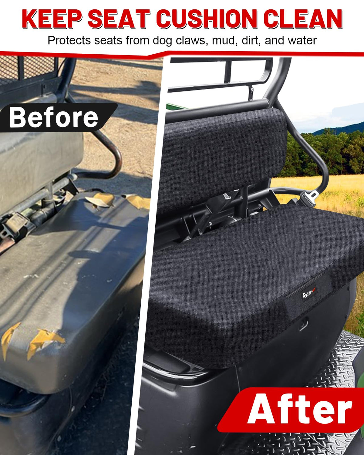 StarknightMT installed in Kawasaki Mule showing snug secure fit