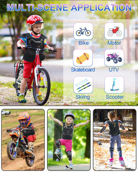 StarknightMT child wearing protector in action for safe riding confidence