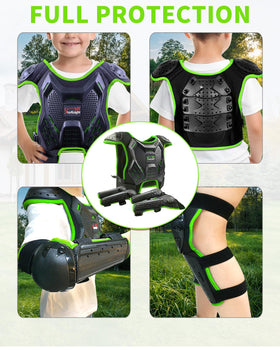 StarknightMT arranged knee and elbow guards highlighting full coverage
