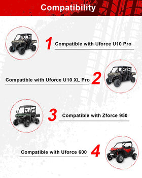 StarknightMT lifestyle image of UTV on dirt trail with mirror visible for safer rear awareness