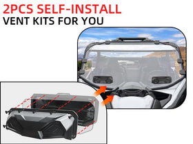 StarknightMT UTV on trail with vents open showing clearer cabin visibility benefit