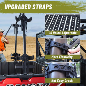 StarknightMT horizontally mounted bracket on UTV bed maximizing flat storage space