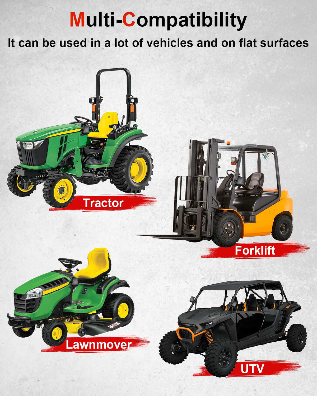 StarknightMT mounted on Kubota tractor for safer maneuvering